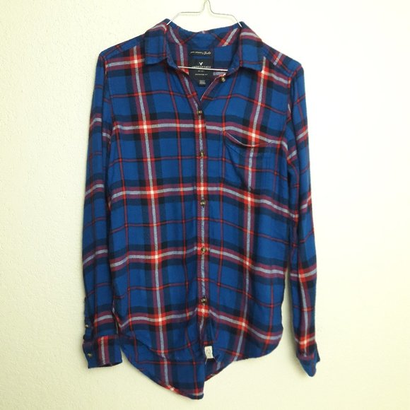 American Eagle Outfitters Tops - American Eagle Ahh - Mazingly Soft Plaid Flannel S